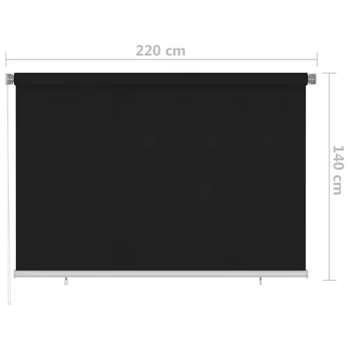 Vanjska rolo zavjesa 225 (Š) x 140 (V) cm Crna - Crna 220 x 140 cm Cijena