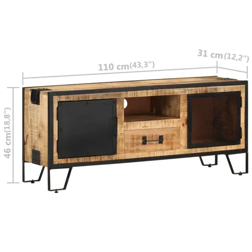TV ormarić 110 x 31 x 46 cm od grubog drva manga Cijena