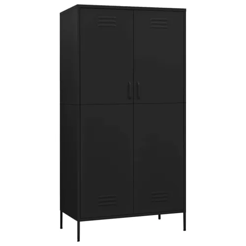 Ormar crni 90 x 50 x 180 cm čelični - Crna 1 1 Cijena