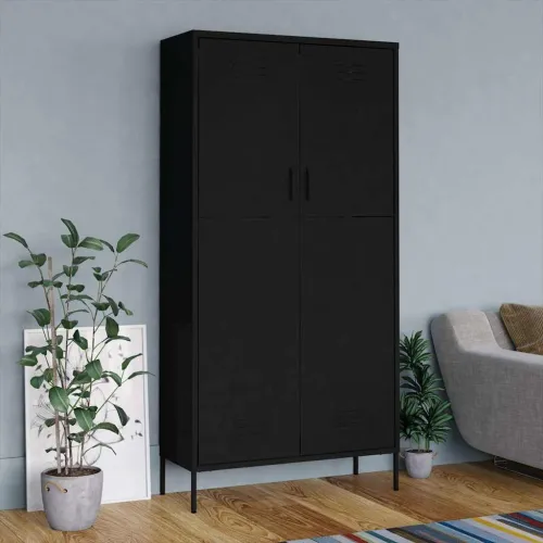 Ormar crni 90 x 50 x 180 cm čelični - Crna 1 1 Cijena