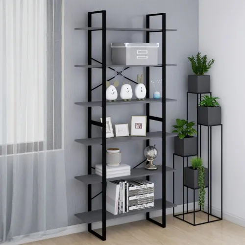 Visoki ormarić sivi 100 x 30 x 210 cm od masivne borovine - Siva 1 210 cm Masivna borovina Cijena