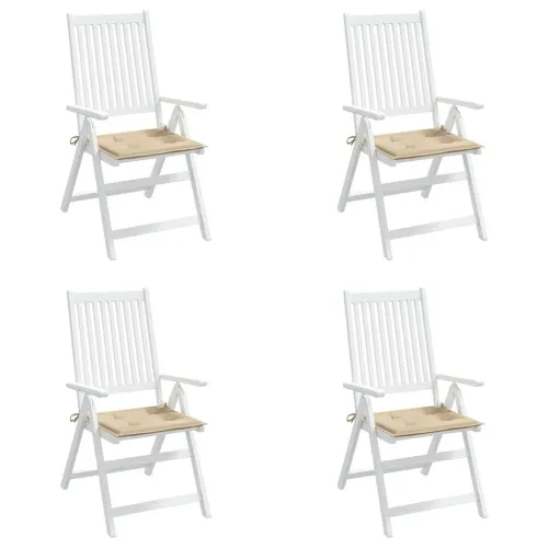 Jastuci za vrtne stolice 4 kom bež 50x50x3 cm od tkanine Oxford - Bež 50 x 50 x 3 cm 4 Cijena