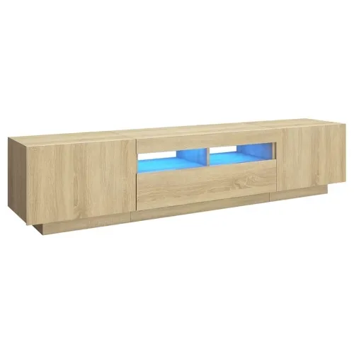 TV ormarić s LED svjetlima boja hrasta sonome 180 x 35 x 40 cm - Sonoma hrast Cijena