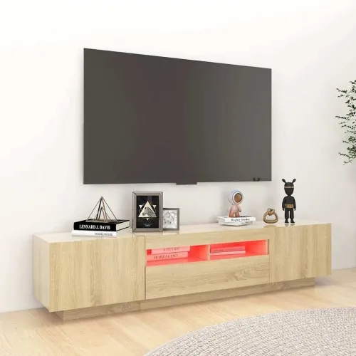 TV ormarić s LED svjetlima boja hrasta sonome 180 x 35 x 40 cm - Sonoma hrast Cijena