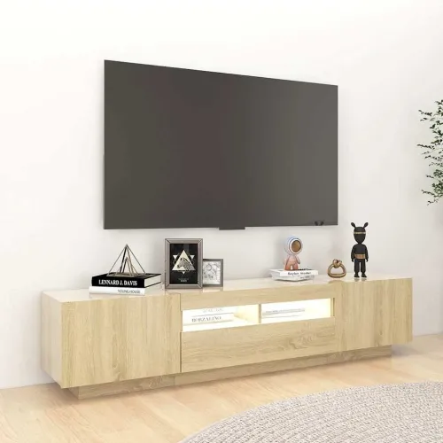 TV ormarić s LED svjetlima boja hrasta sonome 180 x 35 x 40 cm - Sonoma hrast Cijena