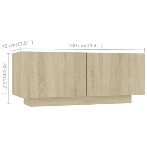 TV ormarić s LED svjetlima boja hrasta sonome 180 x 35 x 40 cm - Sonoma hrast Cijena