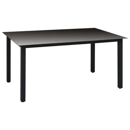 Vrtna garnitura - 5-dijelni vrtni blagovaonski set crno-smeđi - Dužina stola 150 cm 4 Cijena