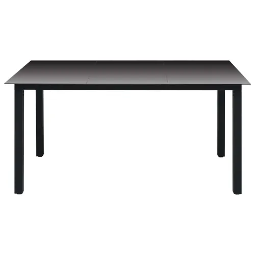 Vrtna garnitura - 5-dijelni vrtni blagovaonski set crno-smeđi - Dužina stola 150 cm 4 Cijena