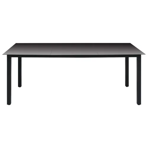 Vrtna garnitura - 7-dijelni vrtni blagovaonski set crno-smeđi - Dužina stola 190 cm 6 Cijena