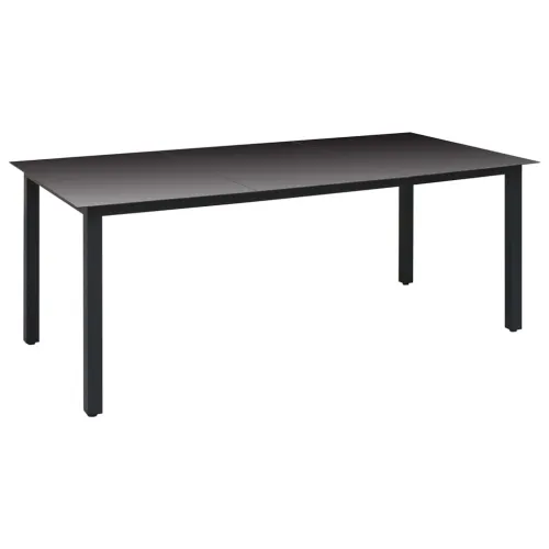 Vrtna garnitura - 7-dijelni vrtni blagovaonski set crno-smeđi - Dužina stola 190 cm 6 Cijena