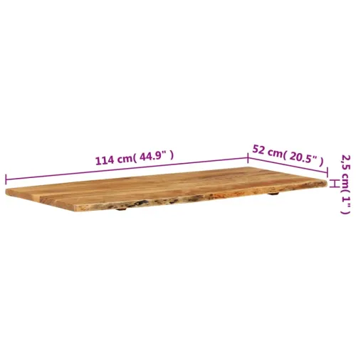 Vrh za kupaonski ormarić od bagremovog drva 114x52x2,5 cm - 114 x 52 x 2.5 cm Cijena