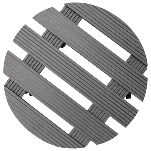 Kolica za biljke 2 kom siva Ø 30 x 7,5 cm WPC - Siva 2 Okruglo Siva Cijena