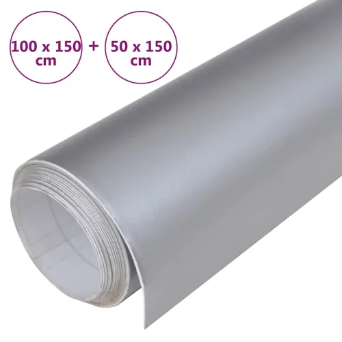 Folija za automobil 2 kom mat srebrne 100 x 150 cm+50 x 150 cm - Mat srebrna 100 x 150 cm + 50 x 150 cm 2 Cijena