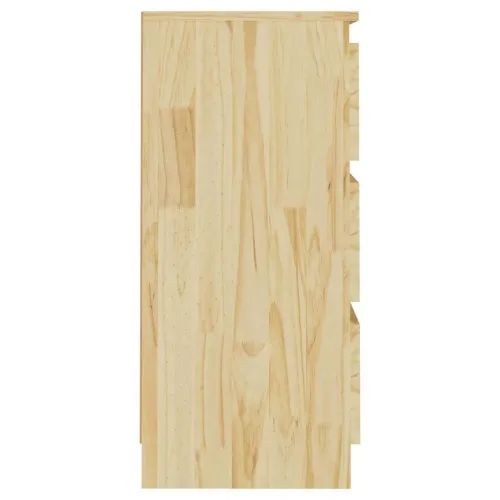 Noćni ormarić 40 x 29,5 x 64 cm od masivne borovine - Prirodna 1 Cijena