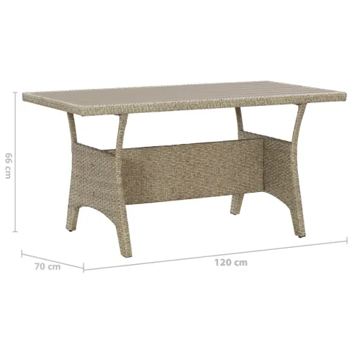 Vrtni stol sivi 120 x 70 x 66 cm od poliratana - Siva 120 x 70 x 66 cm 1 Siva Cijena