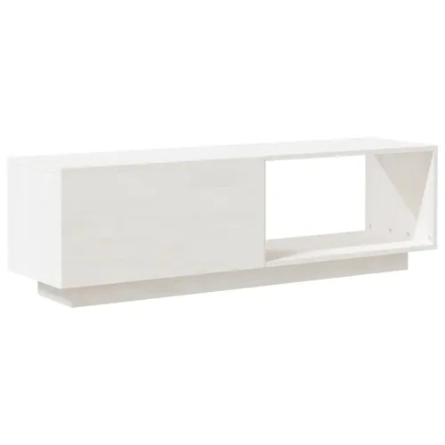 TV ormarić bijeli 110 x 30 x 33,5 cm od masivne borovine - Bijela 1 Cijena