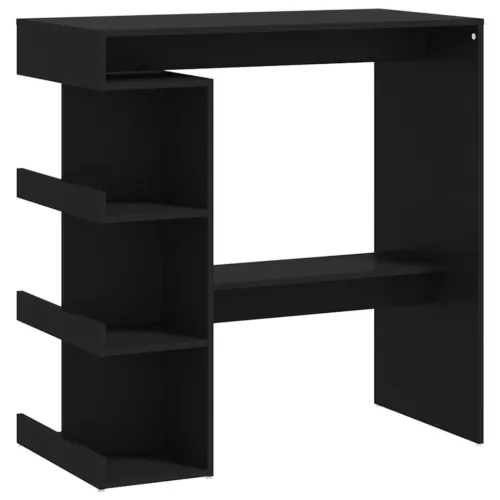 Barski stol sa stalkom za pohranu crni 100x50x101,5 cm drveni - Crna 1 Cijena