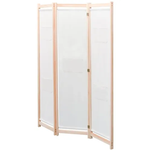 Paravan - Sobna pregrada s 3 panela od tkanine 120 x 170 x 4 cm krem - Krema 3 1 Cijena