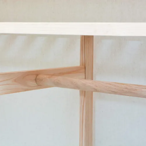 Garderobni Ormar od Tekstila i Borovine 110x40x170 cm - Bijela 1 1 Cijena