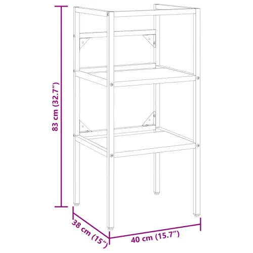 Okvir za kupaonski Lavabo - Umivaonik bijeli 40 x 38 x 83 cm željezni - Bijela 40 x 38 x 83 cm Cijena