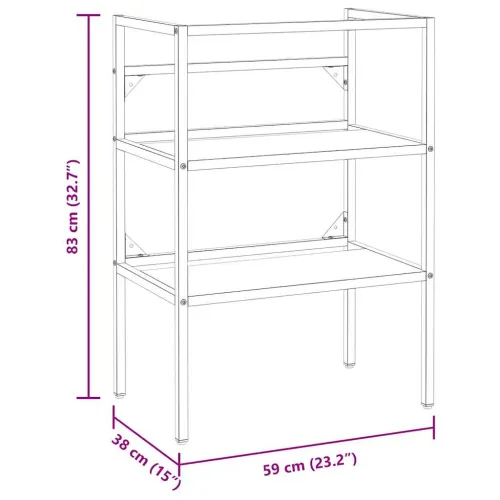 Okvir za kupaonski Lavabo - Umivaonik bijeli 59 x 38 x 83 cm željezni - Bijela 59 x 38 x 83 cm Cijena