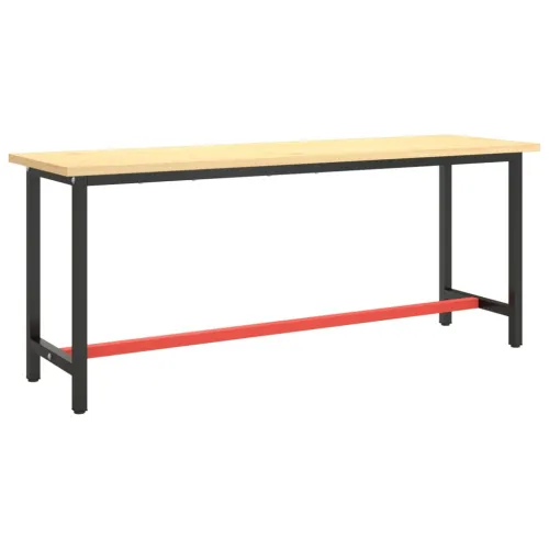 Okvir za radni stol mat crni i mat crveni 190x50x79 cm metalni - 190 x 50 x 79 cm s 1 šipkom Cijena