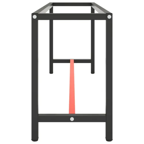 Okvir za radni stol mat crni i mat crveni 190x50x79 cm metalni - 190 x 50 x 79 cm s 1 šipkom Cijena