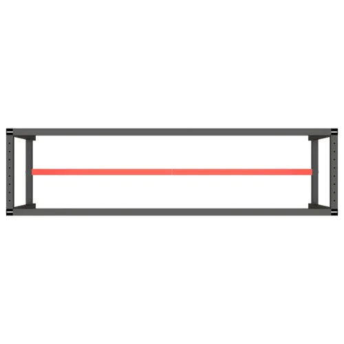 Okvir za radni stol mat crni i mat crveni 190x50x79 cm metalni - 190 x 50 x 79 cm s 1 šipkom Cijena