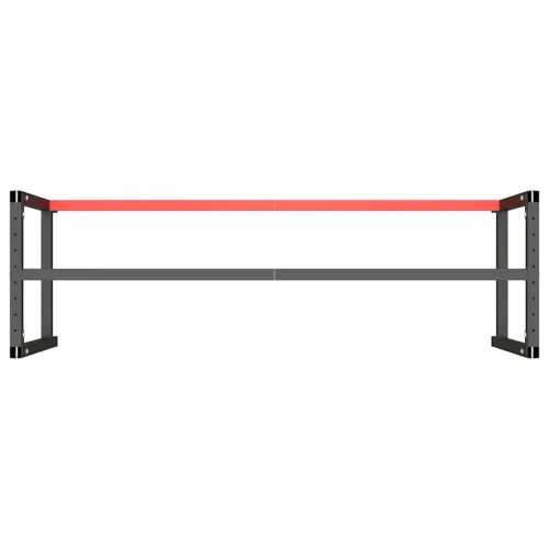 Okvir za radni stol mat crni i mat crveni 180x57x79 cm metalni - 180 x 57 x 79 cm s 1 šipkom Cijena