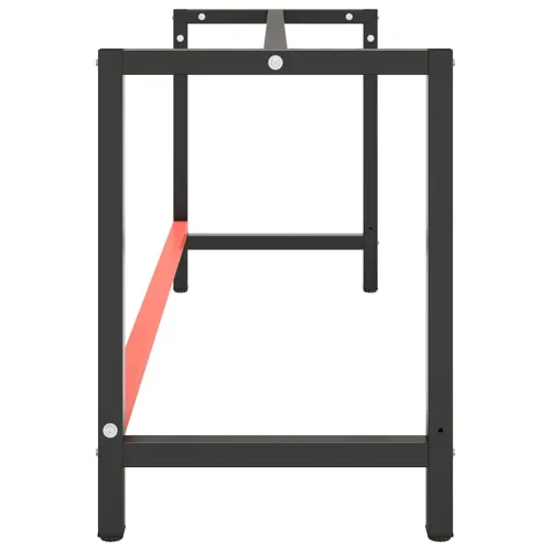 Okvir za radni stol mat crni i mat crveni 180x57x79 cm metalni - 180 x 57 x 79 cm s 1 šipkom Cijena