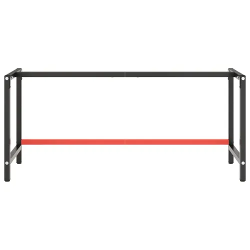 Okvir za radni stol mat crni i mat crveni 180x57x79 cm metalni - 180 x 57 x 79 cm s 1 šipkom Cijena