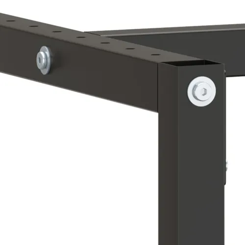 Okvir za radni stol mat crni i mat crveni 220x57x79 cm metalni - 220 x 57 x 79 cm s 1 šipkom Cijena