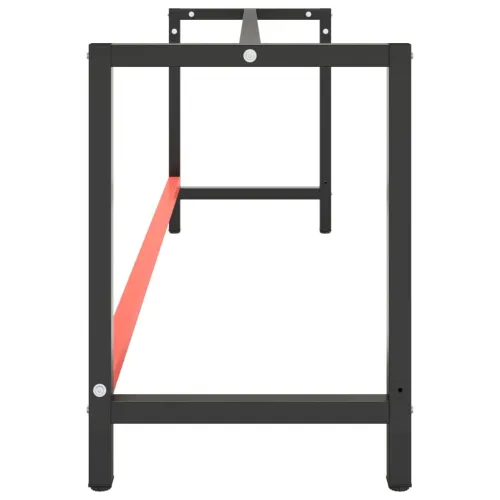 Okvir za radni stol mat crni i mat crveni 220x57x79 cm metalni - 220 x 57 x 79 cm s 1 šipkom Cijena
