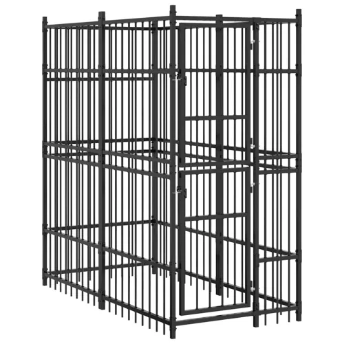 Vanjski kavez za pse čelični 1,84 m² - 96 x 192 x 200 cm 1 Bez krova Cijena