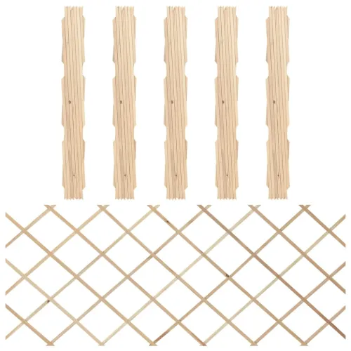 Rešetkaste ograde 5 kom od masivne jelovine 180 x 80 cm - Smeđa 180 x 80 cm 5 Cijena