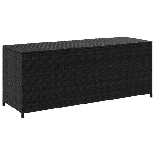 Vrtna kutija za pohranu crna 150 x 50 x 60 cm poliratan - Crna Crna Cijena