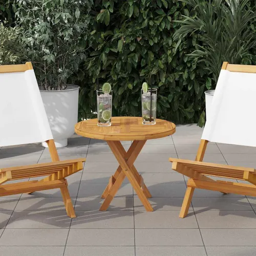 Stolna ploča od masivne tikovine okrugla 2,5 cm 50 cm - 50 x 50 cm Okruglo Cijena