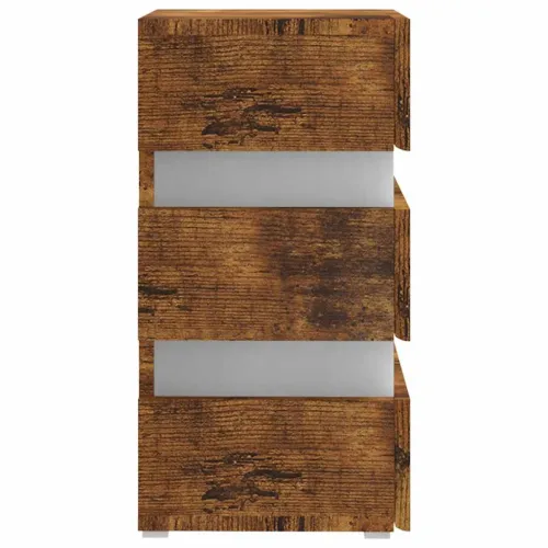 LED noćni ormarić boja hrasta 45 x 35 x 67 cm konstruirano drvo - Dimljeni hrast 1 Cijena