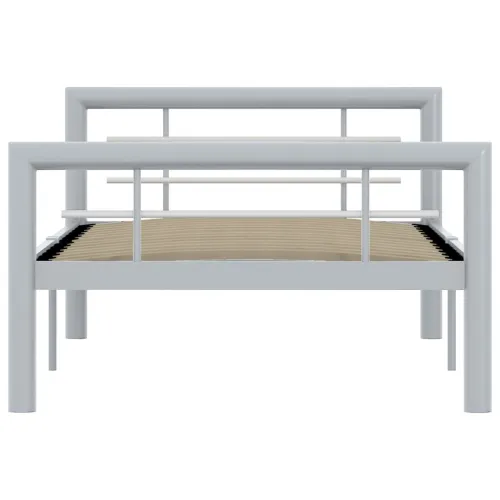 Okvir za krevet sivo-bijeli metalni 100 x 200 cm - Siva i bijela 100 x 200 cm Cijena