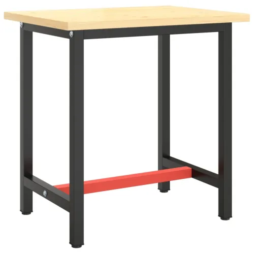 Okvir za radni stol mat crni i mat crveni 70x50x79 cm metalni - 70 x 50 x 79 cm s 1 šipkom Cijena