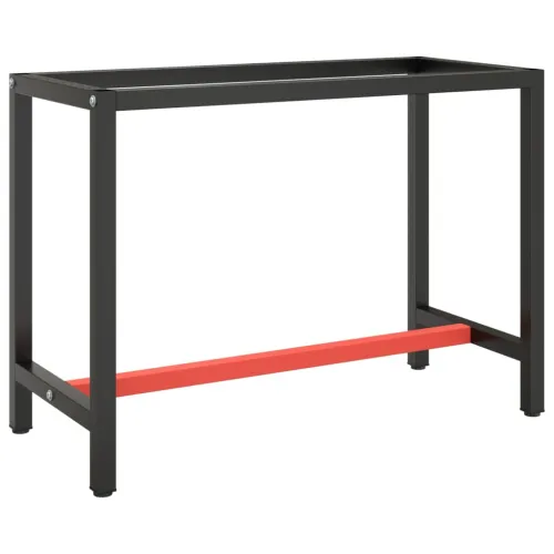 Okvir za radni stol mat crni i mat crveni 110x50x79 cm metalni - 110 x 50 x 79 cm s 1 šipkom Cijena