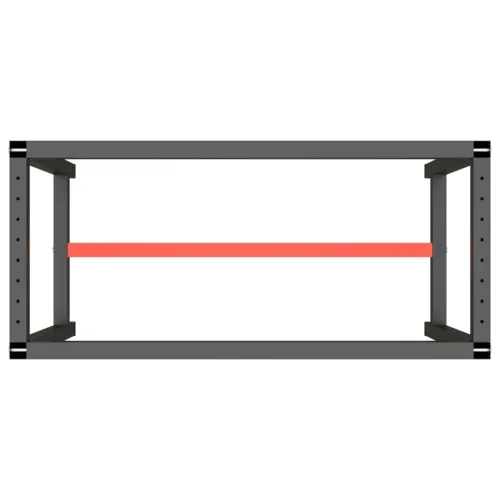 Okvir za radni stol mat crni i mat crveni 110x50x79 cm metalni - 110 x 50 x 79 cm s 1 šipkom Cijena