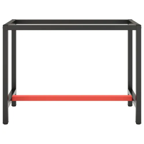 Okvir za radni stol mat crni i mat crveni 110x50x79 cm metalni - 110 x 50 x 79 cm s 1 šipkom Cijena