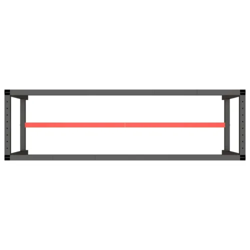 Okvir za radni stol mat crni i mat crveni 170x50x79 cm metalni - 170 x 50 x 79 cm s 1 šipkom Cijena