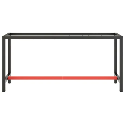 Okvir za radni stol mat crni i mat crveni 170x50x79 cm metalni - 170 x 50 x 79 cm s 1 šipkom Cijena