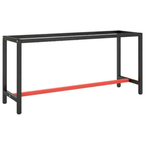Okvir za radni stol mat crni i mat crveni 170x50x79 cm metalni - 170 x 50 x 79 cm s 1 šipkom Cijena