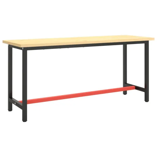 Okvir za radni stol mat crni i mat crveni 170x50x79 cm metalni - 170 x 50 x 79 cm s 1 šipkom Cijena