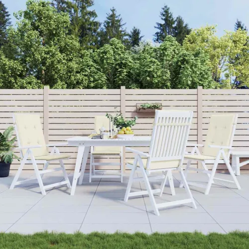 Jastuci za vrtne stolice 4 kom krem 120 x 50 x 2 cm od tkanine - Krema 120 x 50 x 2 cm 4 Cijena