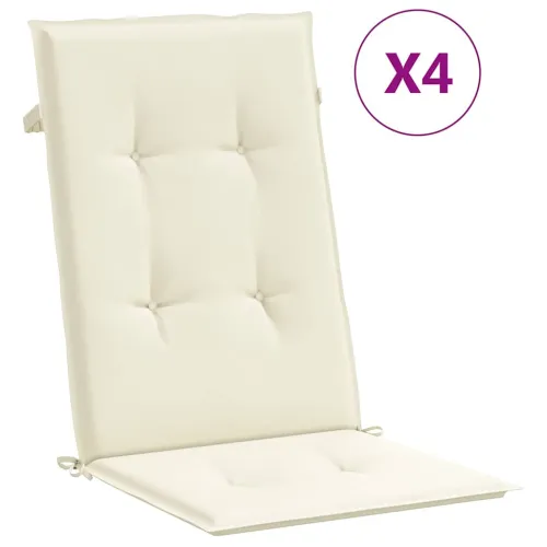 Jastuci za vrtne stolice 4 kom krem 120 x 50 x 2 cm od tkanine - Krema 120 x 50 x 2 cm 4 Cijena
