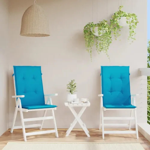 Jastuci za vrtne stolice 2 kom plavi 120 x 50 x 3 cm od tkanine - Plava 120 x 50 x 3 cm 2 Cijena